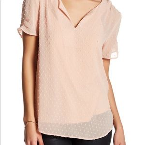 DR2 by Daniel Rainn
Mini Dot Pinch Sleeve Blouse